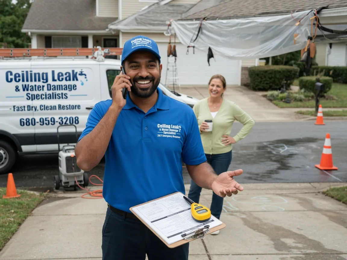 Ceiling Leak Cleanup Fisher, IL FAQs